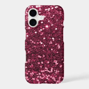 Fun Magenta Pink Faux Glitter Sparkle Print