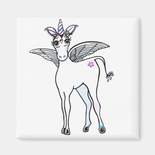 Fun magical Unicorn drawing Magnet