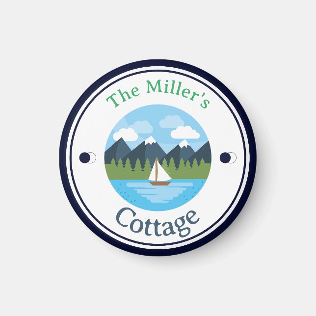 FUN! Magnet - Cottage -  Personalized - Add Name (Front)