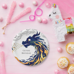 Fun Majestic Dragon Birthday Paper Plate
