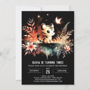Fun Majestic Tiger Birthday  Invitation