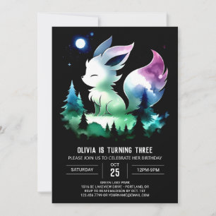 Fun Majestic Wolf Birthday Invitation