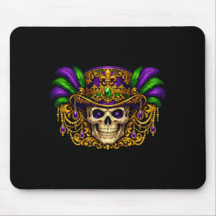 Fun mardi gras costume sugar skull carnival new mouse pad