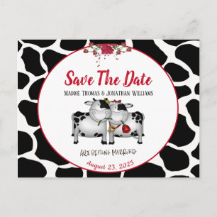 Fun Mariage vaches Enregistrer la date carte posta