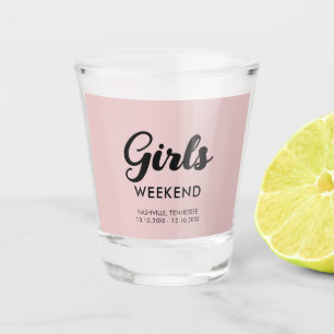 Fun Matching Girls Weekend Trip Travel Destination Shot Glass