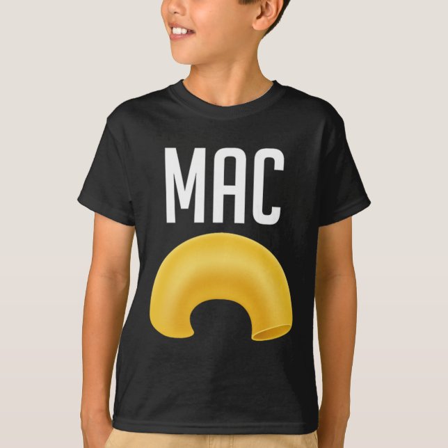 Fun Matching Macaroni And Cheese Halloween Costume T-Shirt (Front)