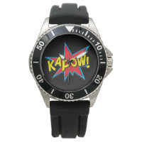 Fun Men's Superhero Comic Book Kapow Black