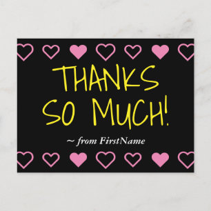 Fun "MERCI BEAUCOUP!" + Cartes postales Coeurs