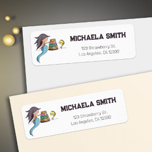 Fun Mermaid Birthday Return Address