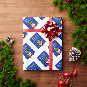 Fun Merry Christmas Bah Humbug Be Kind Cute Wrapping Paper