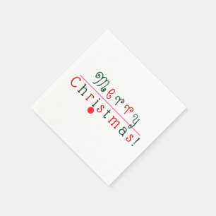Fun Merry Christmas, Hanging Ornament Art Colourfu Napkin