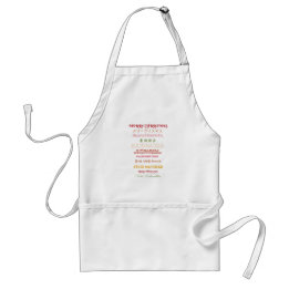 Fun Merry Christmas in many Languages gifts  Standard Apron