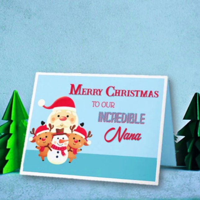 Fun! Merry Christmas Nana Card (Creator Uploaded)