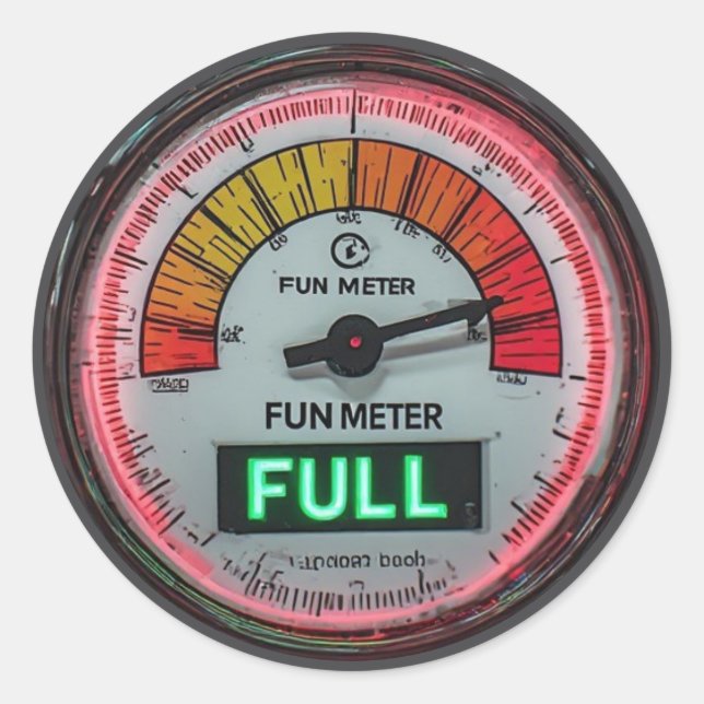 Fun Metre "Full" Classic Round Sticker (Front)