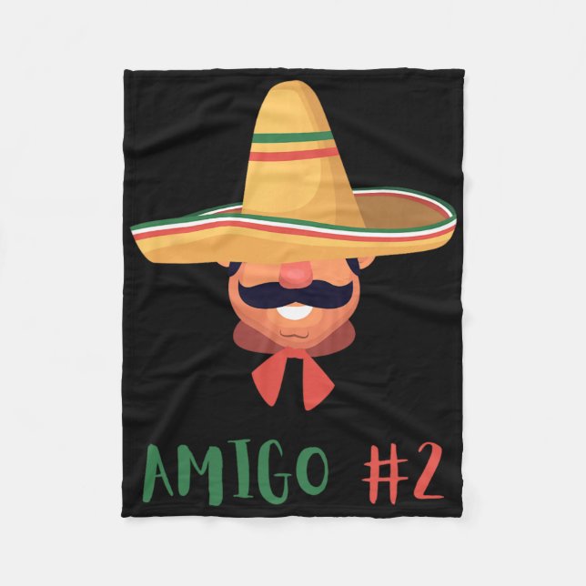 Fun Mexican Amigo #2 Group Matching Diy Halloween  Fleece Blanket (Front)