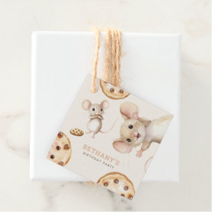 Fun Mice Cookies Any Age Birthday Party Thanks Favour Tags