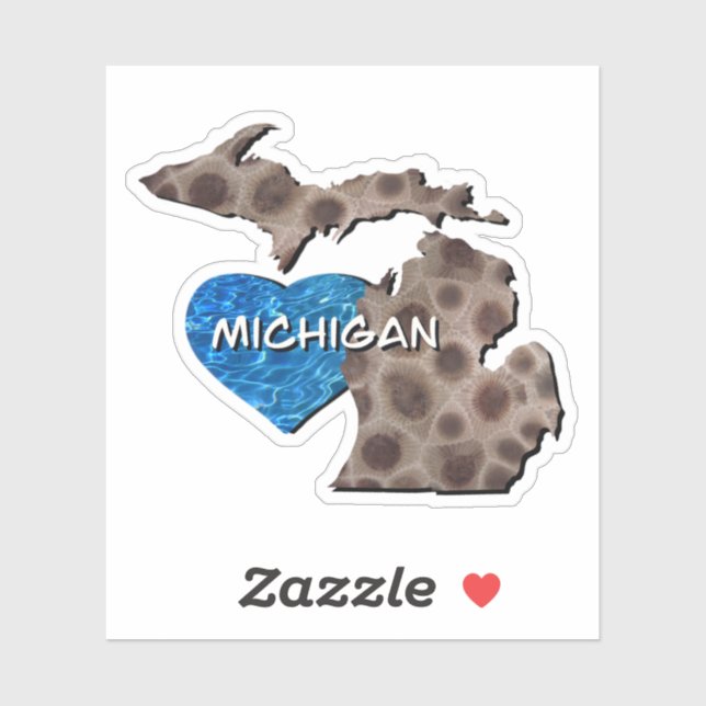 Fun Michigan great lake state petoskey stone  (Sheet)