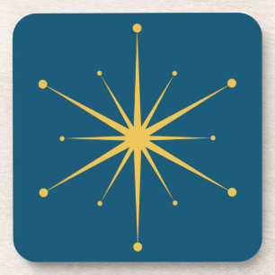 Fun Midcentury Modern Retro Starburst Coaster