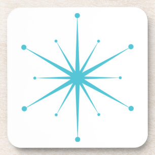 Fun Midcentury Modern Retro Starburst Coaster