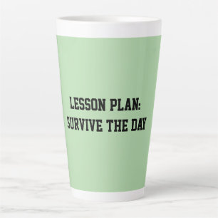 Fun Mint Green Sarcastic quote for teachers Latte Mug
