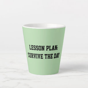 Fun Mint Green Sarcastic quote for teachers Small Latte Mug