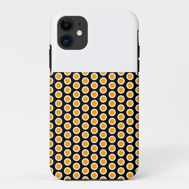 Fun Mod  Black Orange Tiled Geometric Art Pattern Case-Mate iPhone Case (Back)