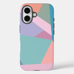 Fun Modern Abstract Colourful Geometric Pastel Art iPhone 16 Case