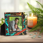 Fun Modern Abstract Photo Customized Message Plaque<br><div class="desc">Fun Modern Abstract Easel Photo Message Plaque– colourful and stylish artwork perfect for the guys. These fun personalized photo easel plaques make great keepsakes for family, friends, coworkers, teachers, etc.. The perfect gift for all of your Valentine. More modern, floral and motivational plaques in my store. Zazzle offers Volume Discounts...</div>
