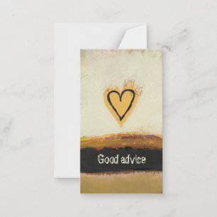 Fun modern art heart painting customize your own advice card