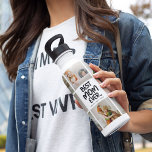 Fun Modern 'BEST MOM EVER' 14 Photo 710 Ml Water Bottle<br><div class="desc">Create the perfect gift for the most amazing mom in your life. Our easy-to-use template water bottle is more than just a bottle; it's a treasure trove of memories. This unique gift is embellished with 14 photos and a vibrant 'BEST MOM EVER' lettering that can be altered to your desired...</div>