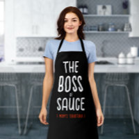 Fun Modern Boss Mom Black White Kitchen Bold Typ