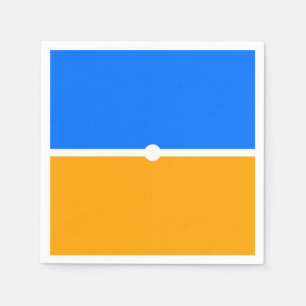Fun Modern Bright Blue Golden Yellow Colour Blocks Napkin