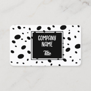 fun modern chic black and white dot pattern bold business card