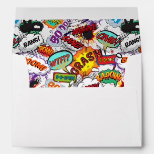 Fun Modern Colourful Comic Book Typography Envelope