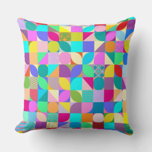 Fun Modern Contemporary PatternTrendy Throw Pillow