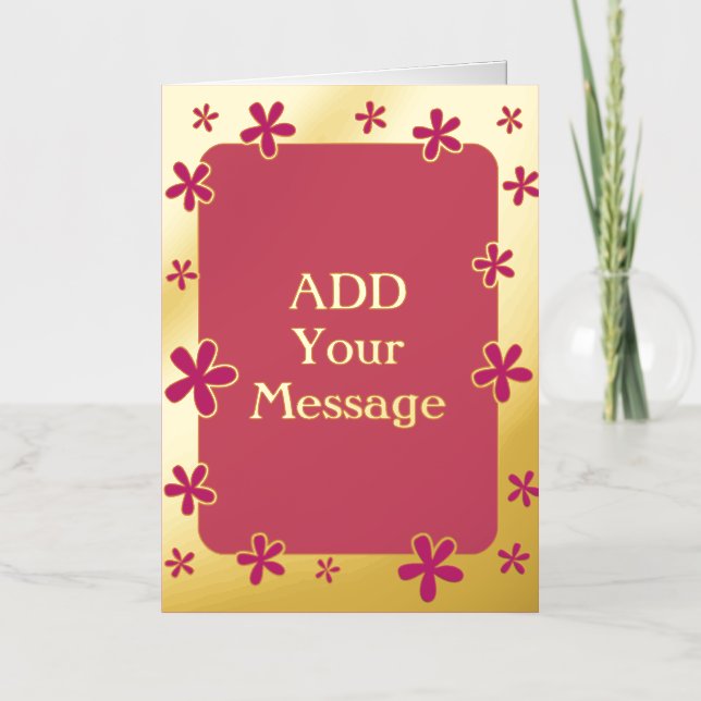 Fun Modern Custom Gold Foil Card (Front)