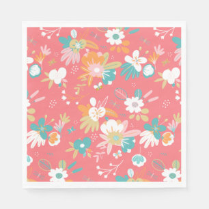 Fun Modern floral colourful Napkin