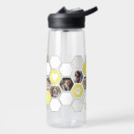 Fun Modern Geometric Yellow Heart Paw Dog Photos Water Bottle<br><div class="desc">Introducing the Fun Modern Geometric Yellow Heart Paw Dog Photos Water Bottle! Treat yourself or a loved one to a unique drinking experience with this modern, geometric water bottle. It features striking yellow and white mosaic geometrics that really make it stand out - not to mention the paw prints and...</div>