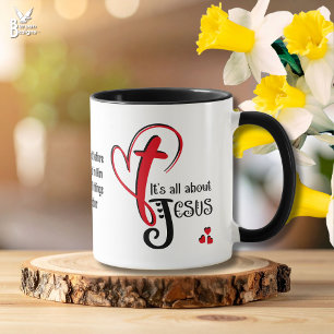 Fun Modern IT'S ALL ABOUT JESUS Christian Easter Mug