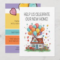 Fun Modern New Home Housewarming Party Invitation