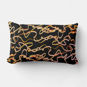fun modern painted lines abstract bold lumbar pillow