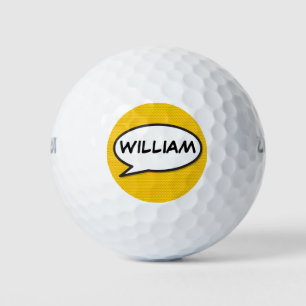 Fun Modern Personalized Comic Book Pop Art Golf Balls