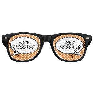 Fun Modern Personalized Speech Bubble Retro Sunglasses