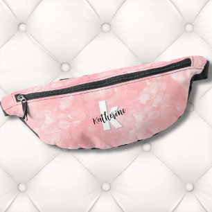 Fun Modern Pink Initial Monogram Fanny Pack