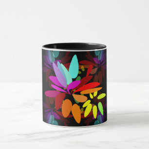 Fun Modern Psychedelic Style Rainbow Colours Mug