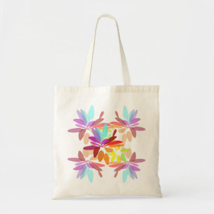 Fun Modern Psychedelic Style Rainbow Colours Tote Bag