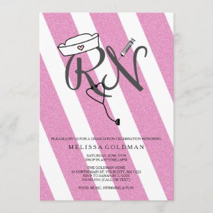 FUN MODERN RN graduation invitations parties scint