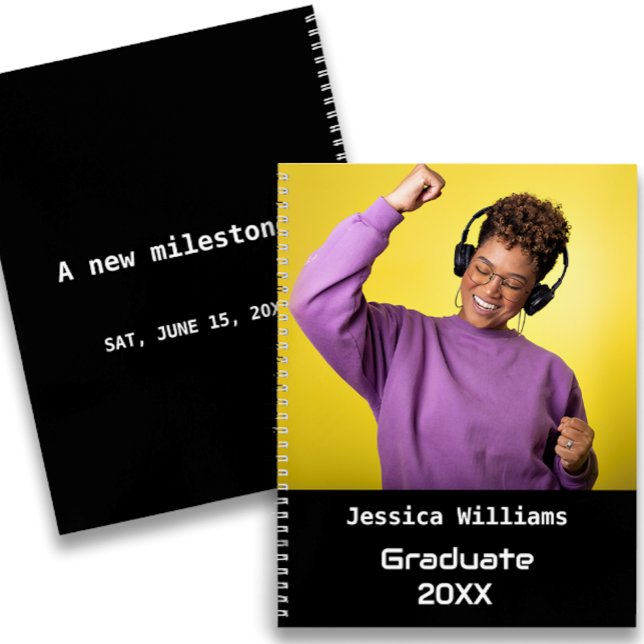 Fun & Modern Simple Graduation Party Guest Notebook (Creator Uploaded)