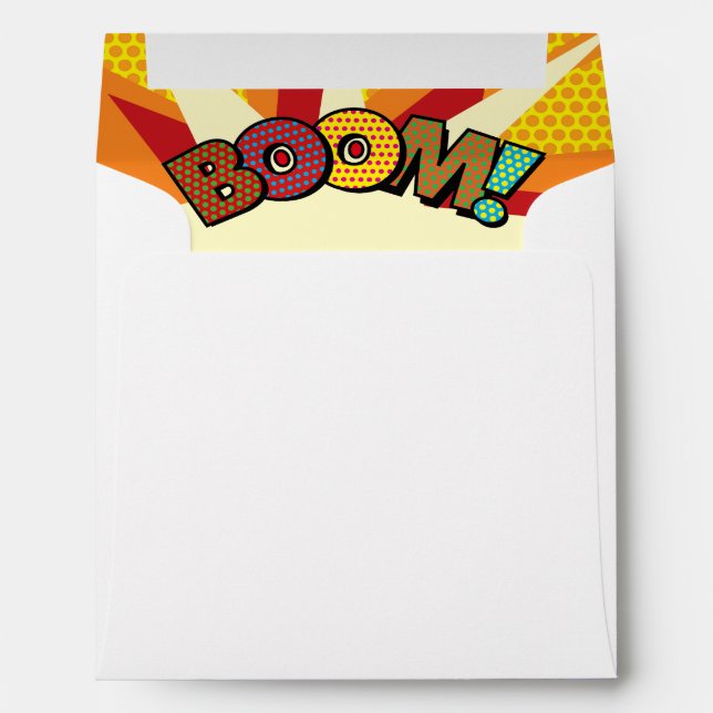 Fun Modern Speech Bubble Comic Book Envelope (Back (Bottom))