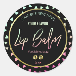 Fun Modern Triangle Lip Balm Labels